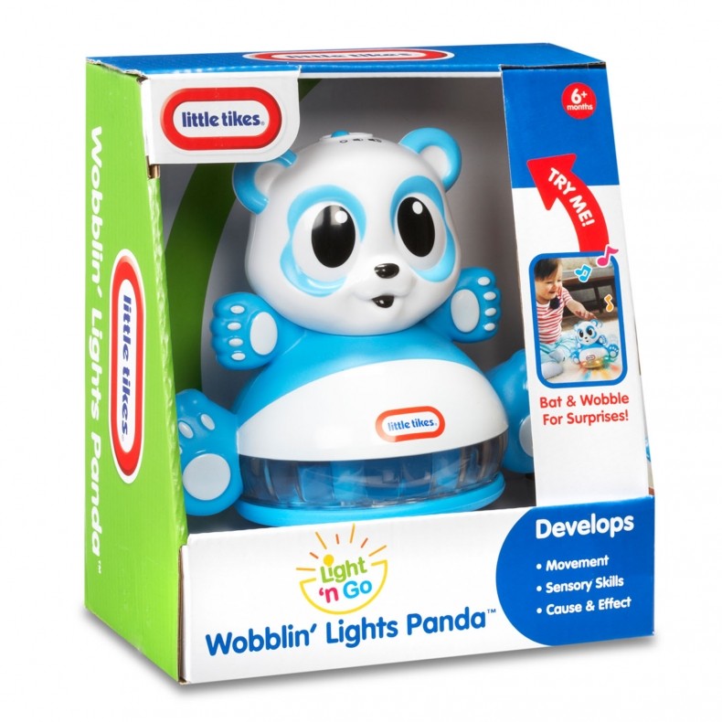 Интерактивная развивающая игрушка Панда-неваляшка со световыми эффектами  